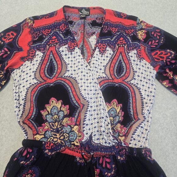 Angie Red and Black Patterned Romper - Picture 3 of 16